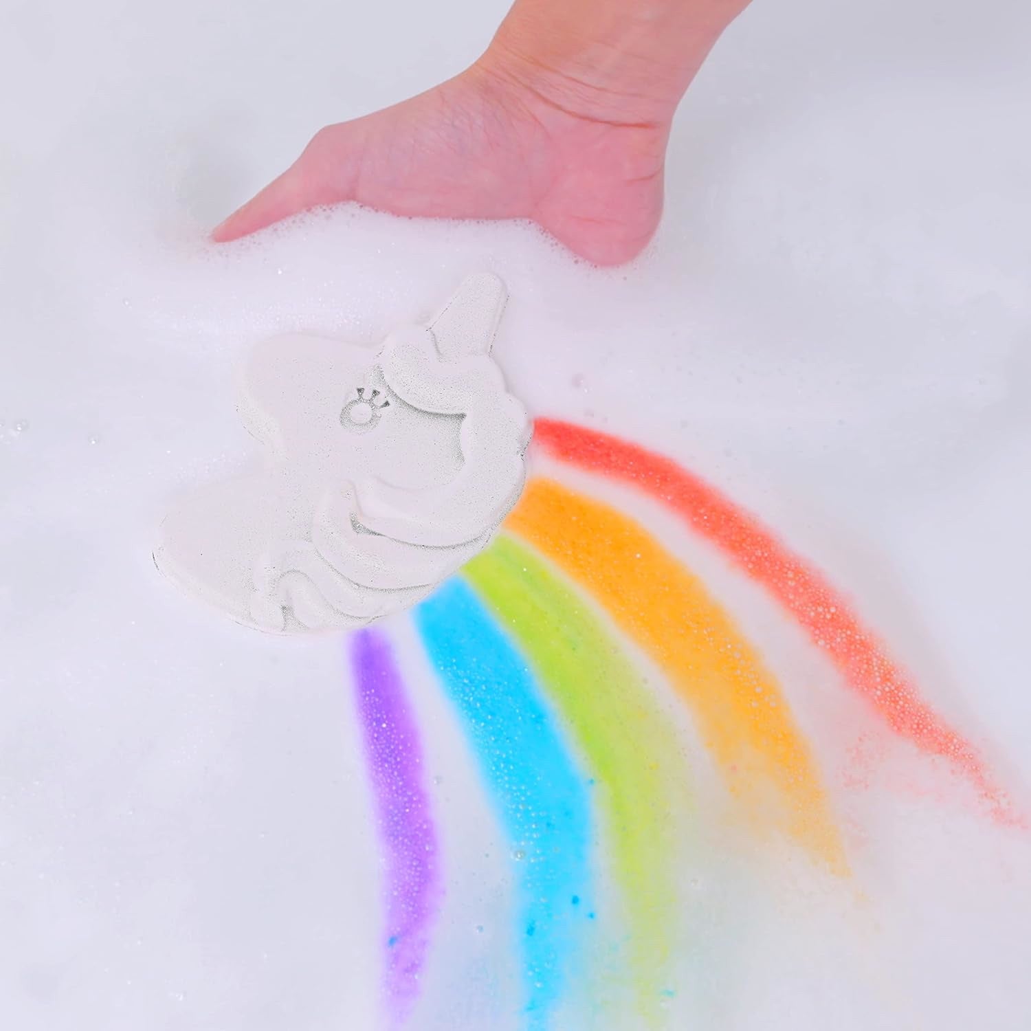 INKEE Foamy Rainbow - Regenbogen Badezusatz mit Erdbeerduft Schaum