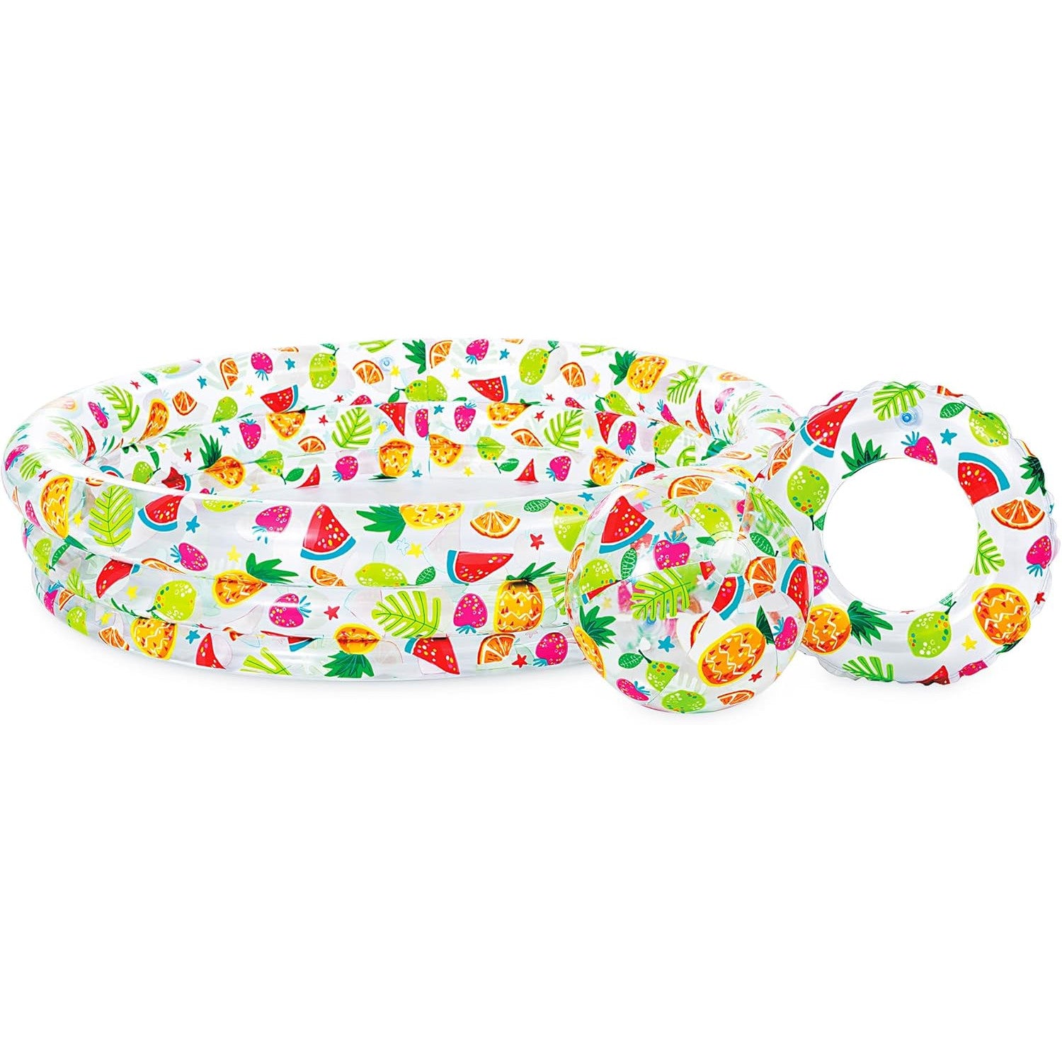 INTEX 3er Pool-Set - Planschbecken, Wasserball, Schwimmring