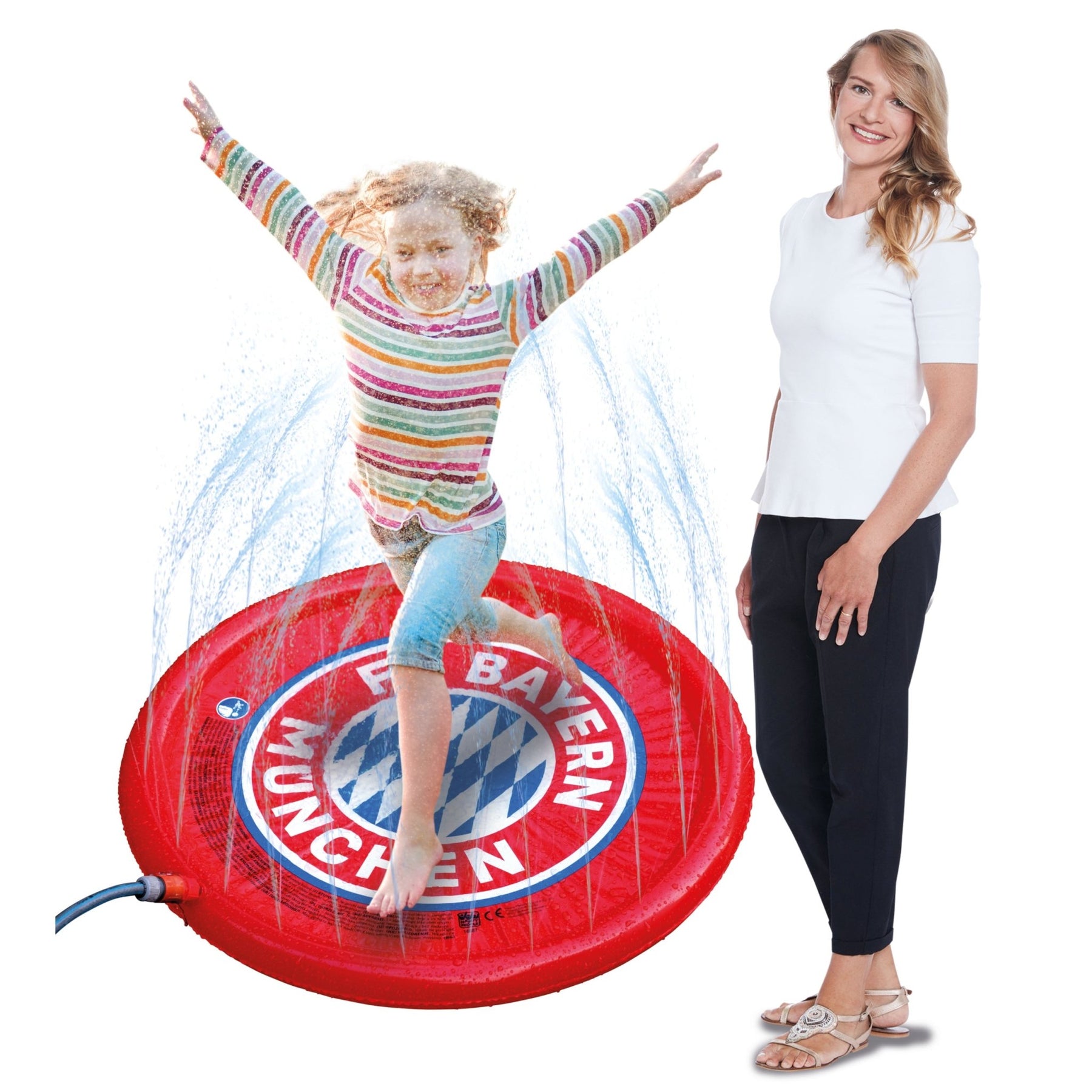 Happy People - FCB Sprinklermatte Ø 90 cm, mit Spritzfunktion - Poolpirat