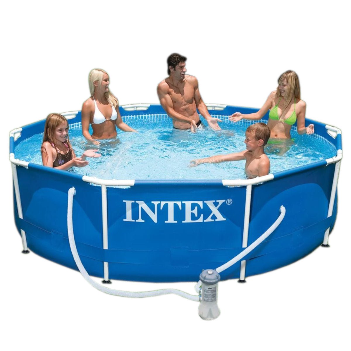 Intex Metal Frame Pool inkl. Filterpumpe 366x76cm - Poolpirat