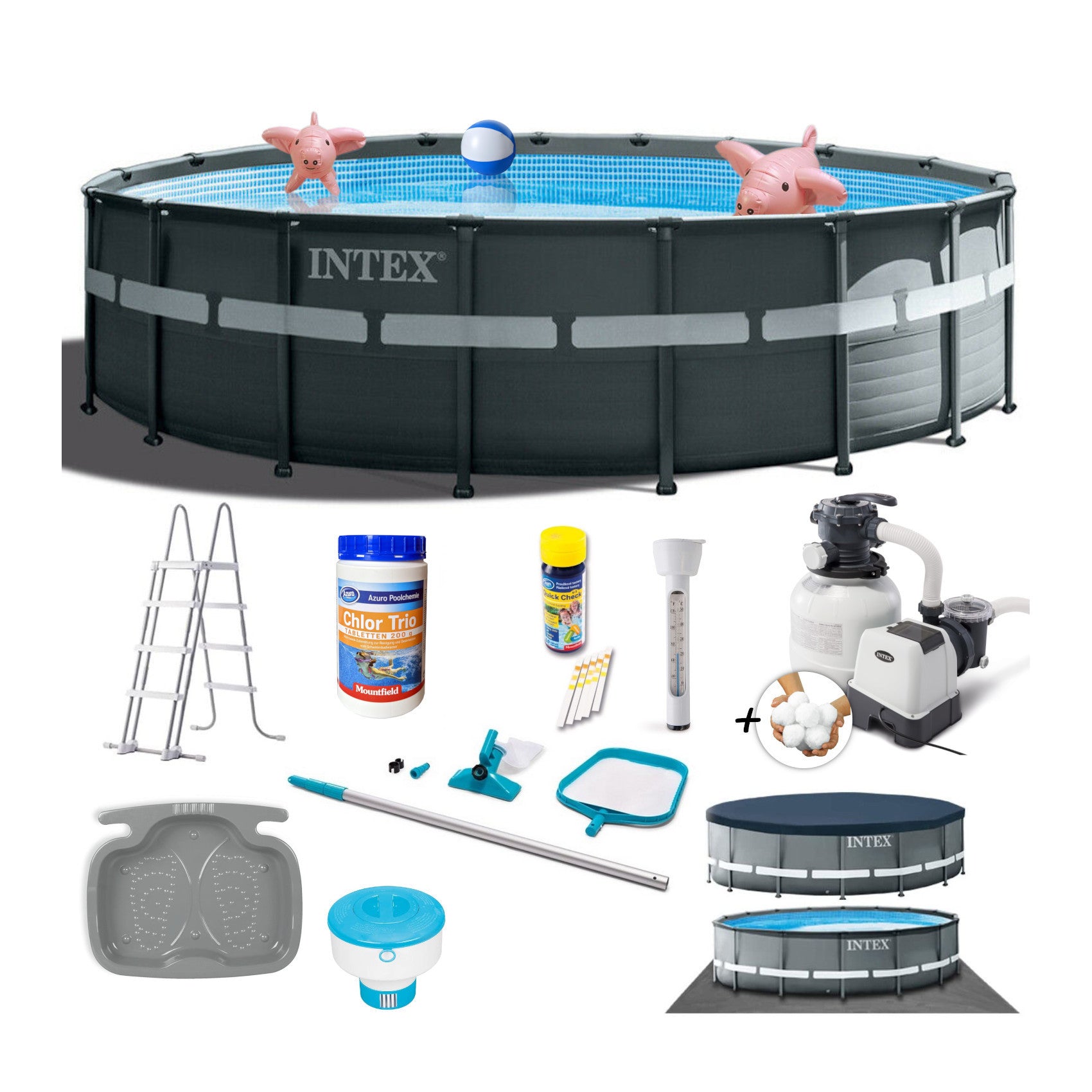Intex Ultra XTR Frame Pool-Set 549x132cm + Zubehör