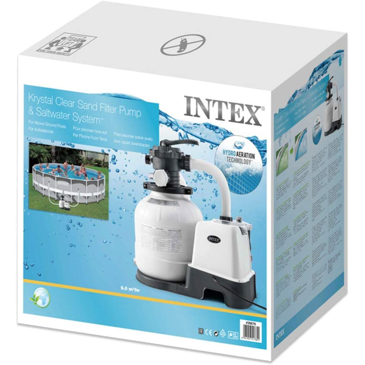 Intex Sandfilterpumpe & Salzwasser System 6m³l/hr, bis 32m³ Pool