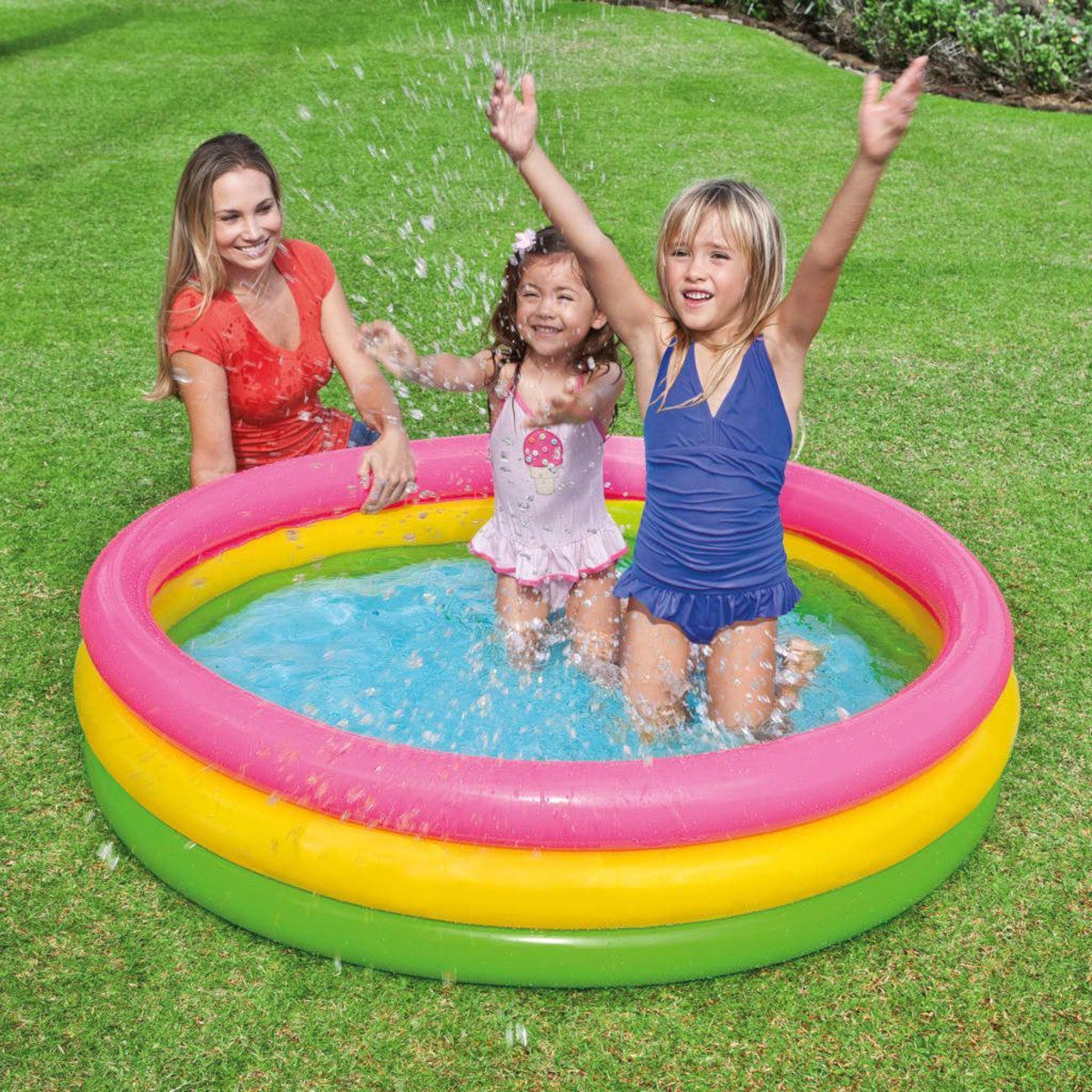 Intex Planschbecken - Sunset Glow Baby Pool, 3-Ring 147x33cm