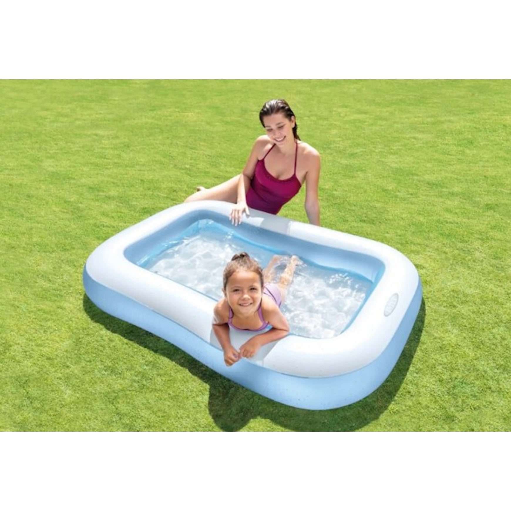 Intex Planschbecken - Rectangular 166x100x28cm + 2 Wasserspritzen