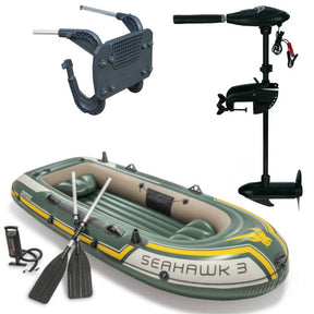 Intex Schlauchboot-Set Seahawk 3 Set inkl. Außenbordmotor & Befestigung