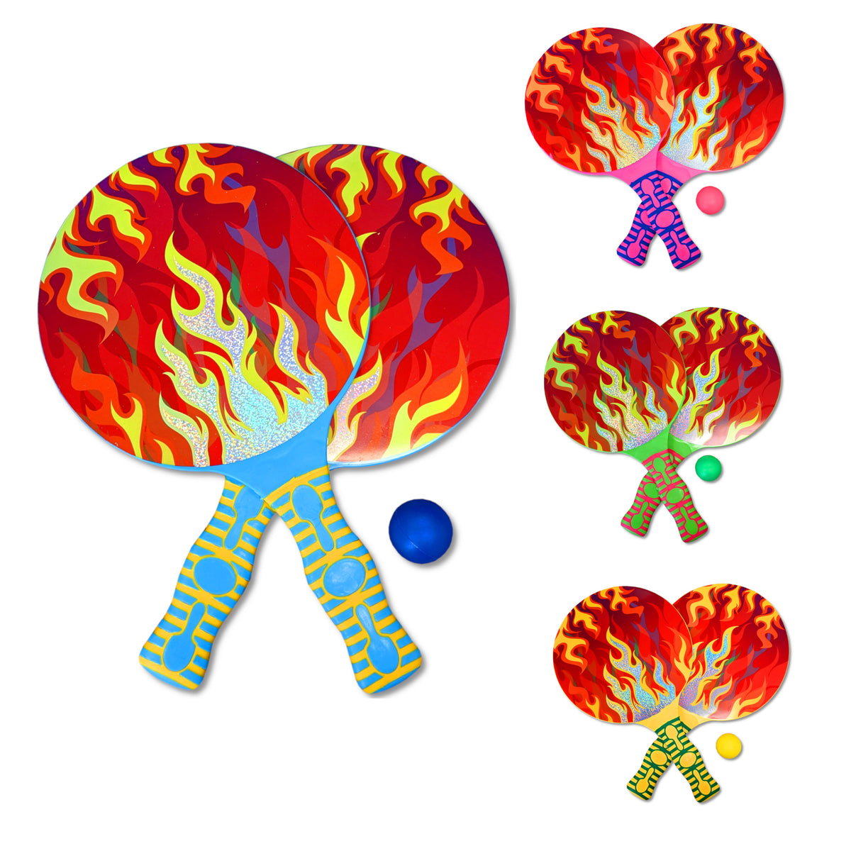 Toi-Toys - GO PLAY Beach Tennis - Flames, 2 Schläger + Ball