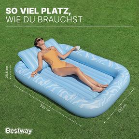 Bestway Aufblasbare Sonnenliege 203x137x25,5cm - Poolpirat