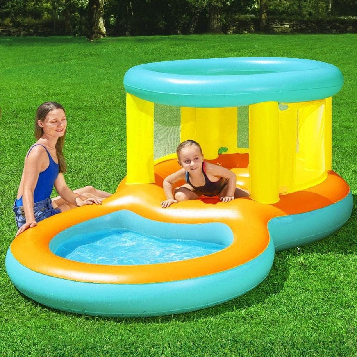 Bestway Hüpfburg mit Planschbecken Jumptopia Bouncer 239x142x102cm