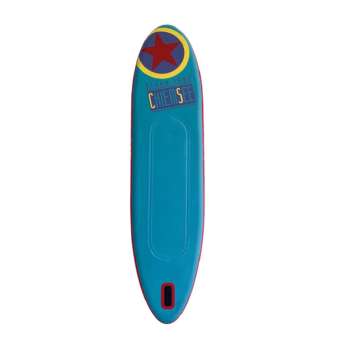 Chiemsee SUP-Set inkl. Board, Paddel, Pumpe, Leash & Rucksack (gelb/blau) - Poolpirat