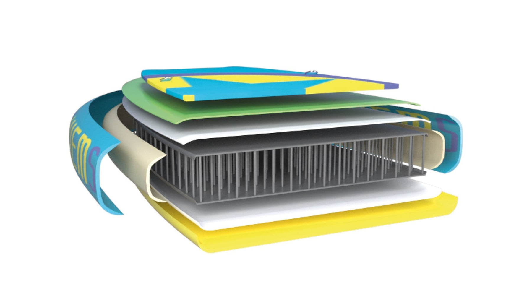 Chiemsee SUP - Set inkl. Board, Paddel, Pumpe, Leash & Rucksack (grün/blau) - Poolpirat