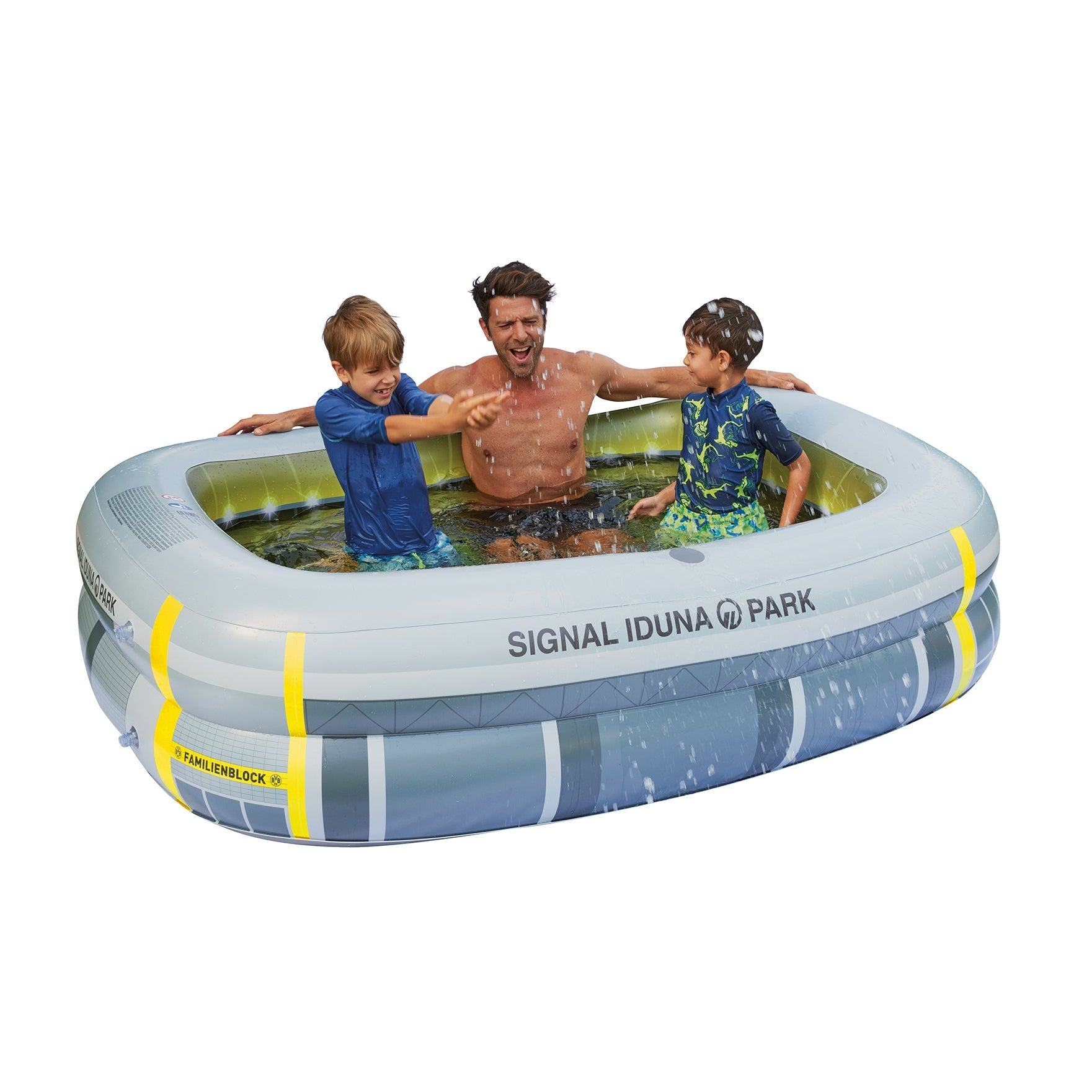 Happy People Family Pool BVB Borussia Dortmund 200x150x50cm - Poolpirat