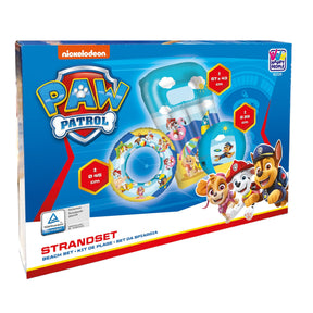 Happy People - Paw Patrol 3er Strandset - Wasserball, Schwimmring & Luftmatratze