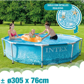 Intex Frame Pool - Beachside 305x76cm inkl. Filterpumpe