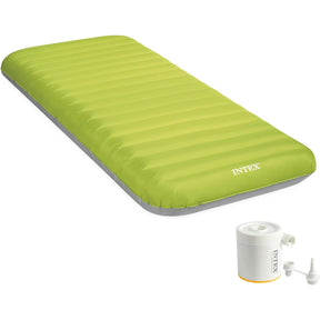 Intex Luftbett - Dura - Beam Truaire inkl. USB - Luftpumpe (grün, 76x191x17cm) - Poolpirat