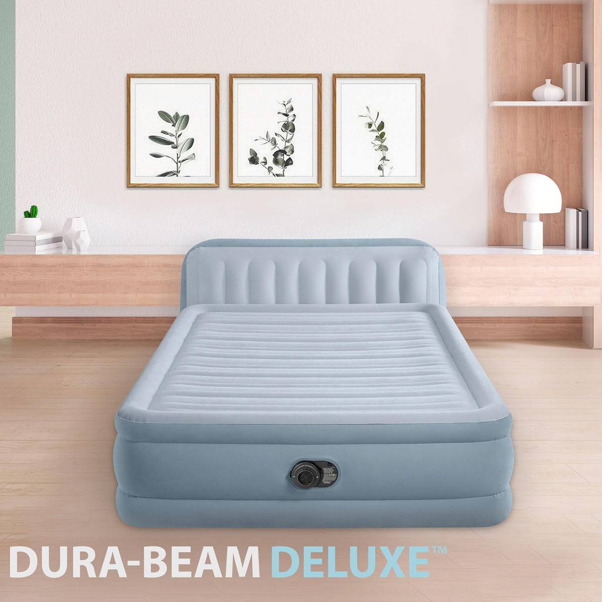 Intex Luftbett - DuraBeam Headboard Plush Queen 152x236x86cm, mit 220V Pumpe