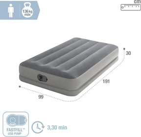 Intex Luftbett DuraBeam Prestige Twin Fastfill USB 99x191x30cm - Poolpirat