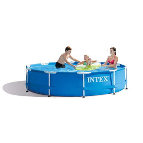 Intex Metal - Frame Pool 305x76cm + aufblasbare Schwimmtiere - Poolpirat