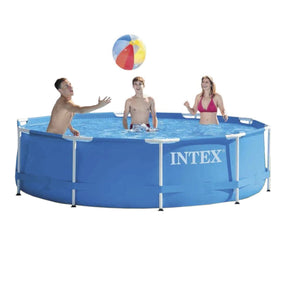 Intex Metal - Frame Pool 305x76cm + aufblasbare Schwimmtiere - Poolpirat