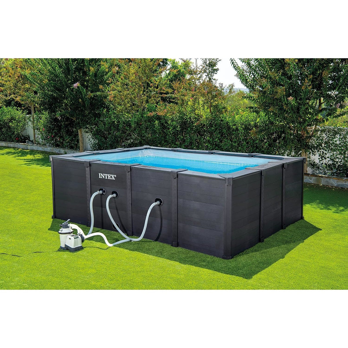 Intex - Pool - Set - GraphiteGray 400x300x124cm - Poolpirat