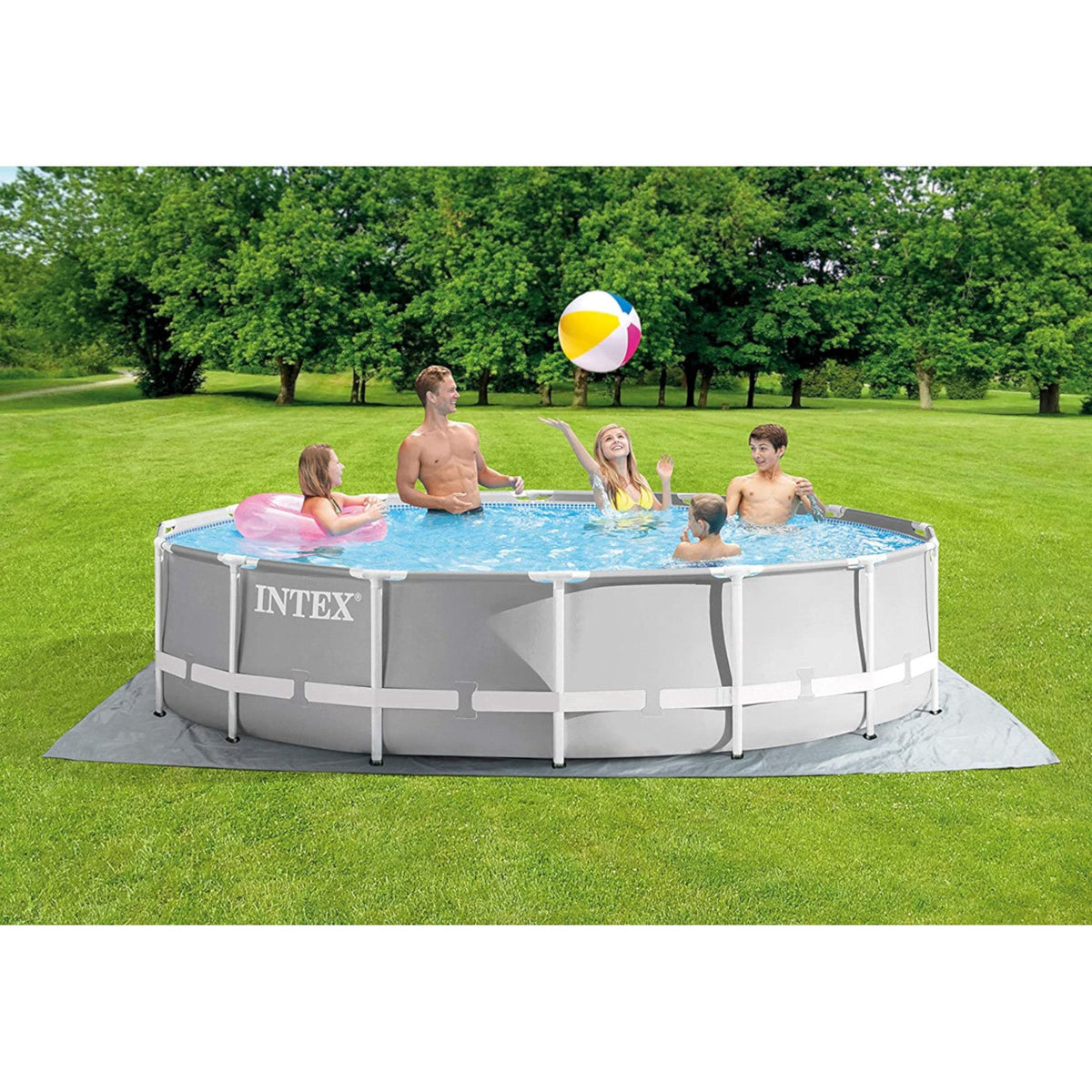 Intex Prism Frame Pool - Set 427x107cm inkl. Pumpe, Leiter und Planen - Poolpirat