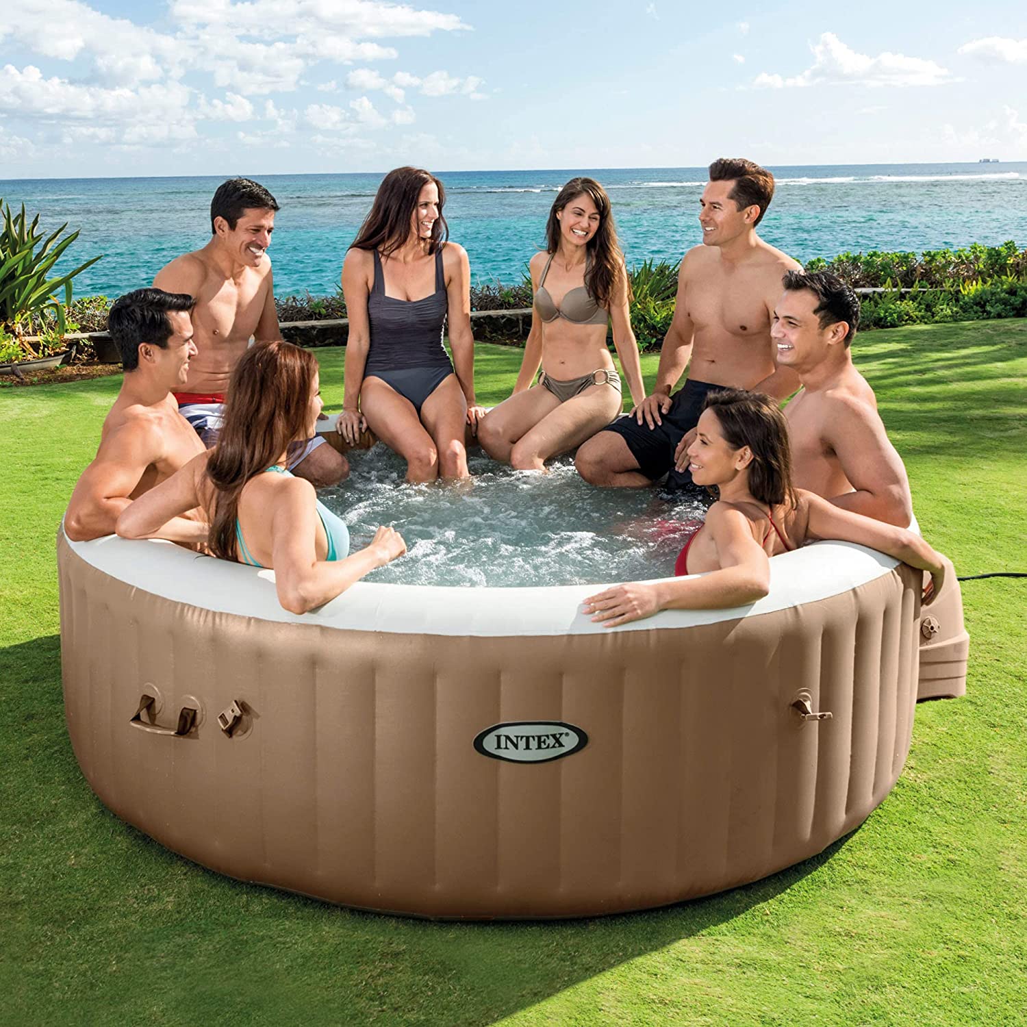 Intex PureSPA Bubble sahara tan 236/185 x 71cm - Poolpirat