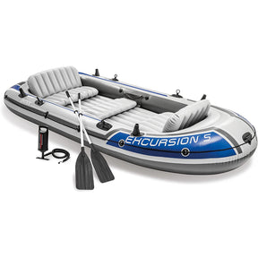 Intex Schlauchboot Excursion 5 Set inkl. Paddel & Pumpe, bis 600kg, 366x168x43cm - Poolpirat