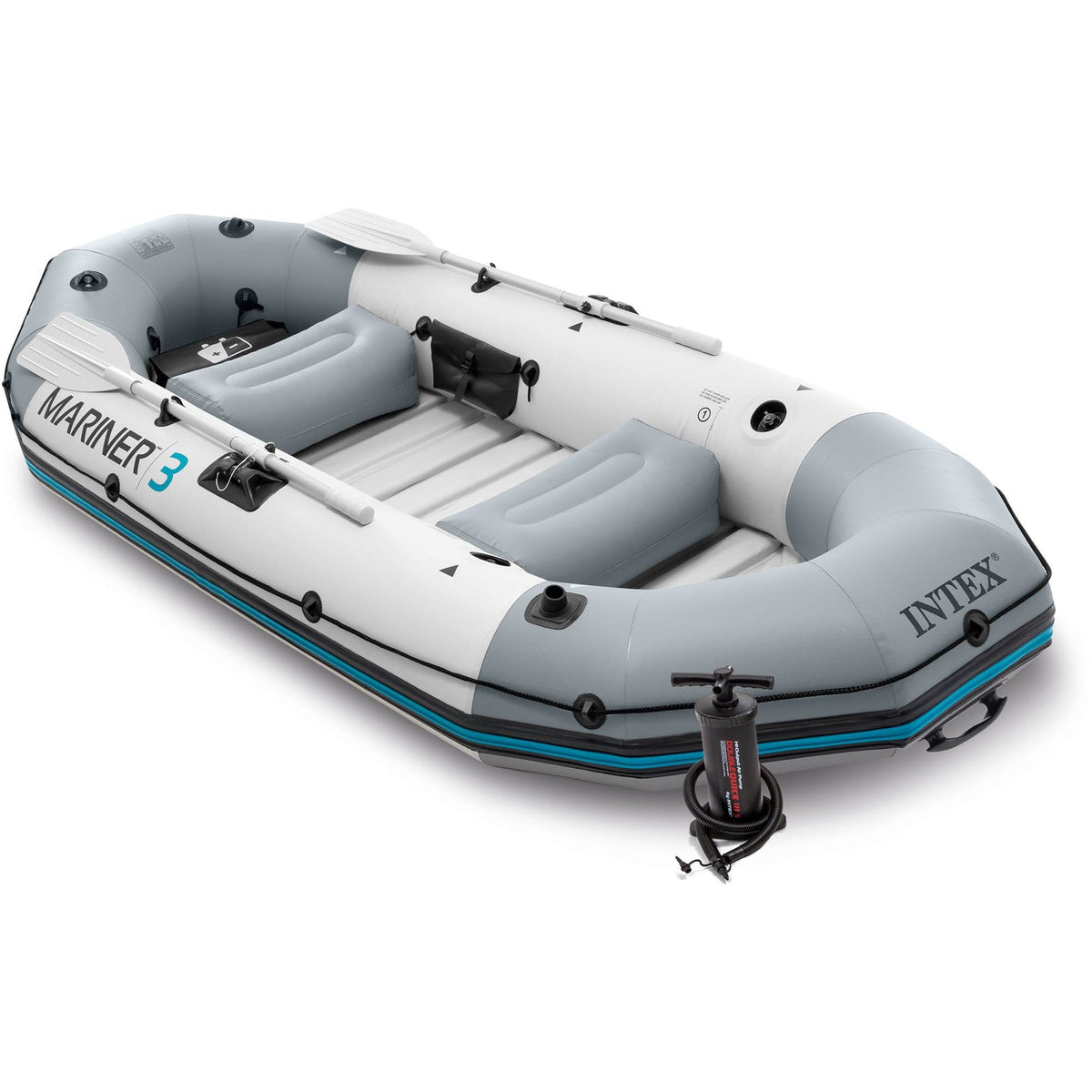 Intex Schlauchboot Mariner 3 Set inkl. Paddel + Pumpe, bis 400kg 297x127x46cm - Poolpirat