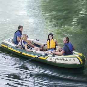 Intex Schlauchboot Seahawk 4 Set inkl. Paddel & Pumpe, bis 400kg, 351x145x48cm - Poolpirat
