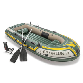 Intex Schlauchboot - Set Seahawk 3 Set inkl. Außenbordmotor & Befestigung - Poolpirat