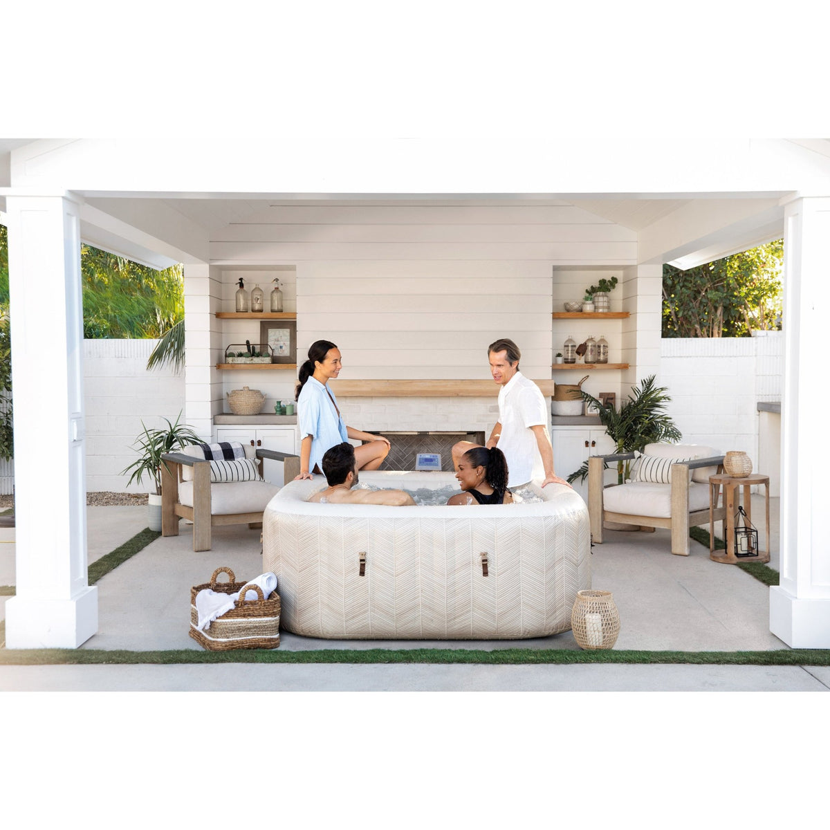 Intex Whirlpool - Chevron Deluxe Square Bubble (175x175cm)