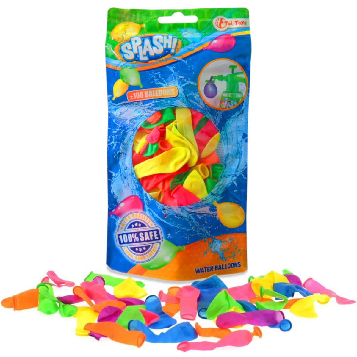Toi-Toys - SPLASH HQ Wasserballons, 100 Stück