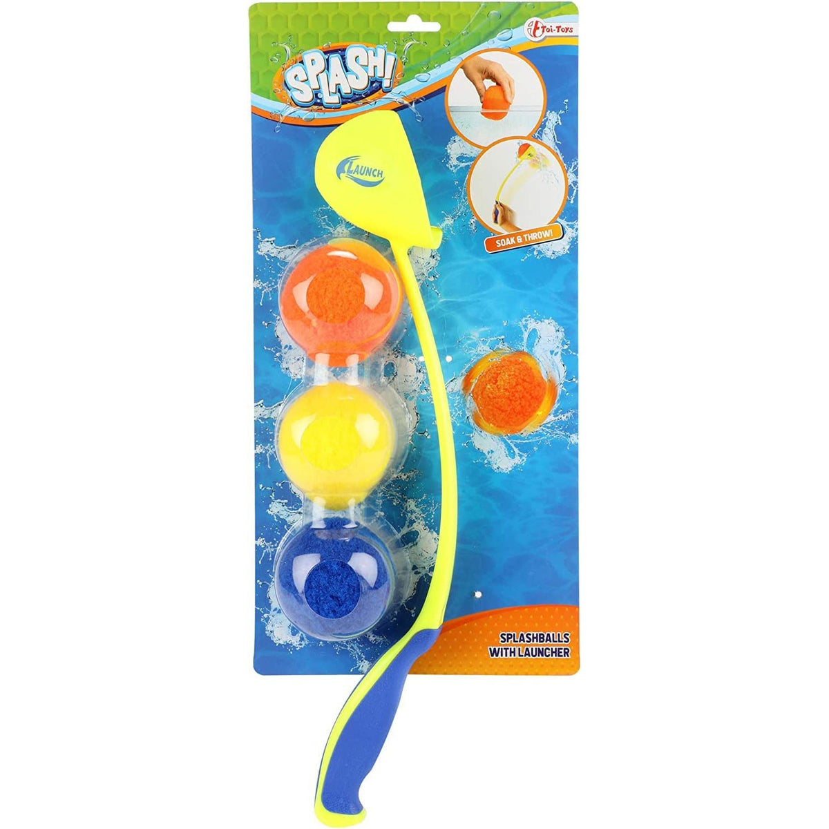 Toi-Toys - SPLASH Splashbälle - 3 Stück inkl. Ballschleuder