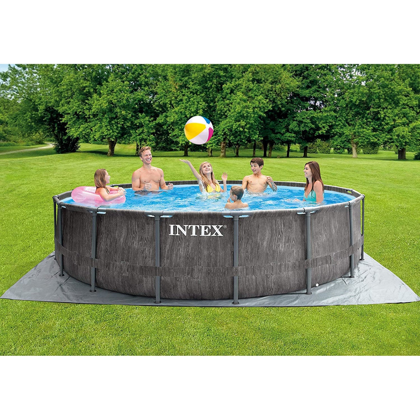 Intex Greywood Prism Frame Pool 457x122cm - Poolpirat