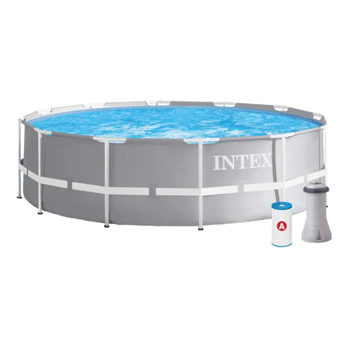 Intex Prism Frame Pool inkl. Filterpumpe und Leiter 366x99cm