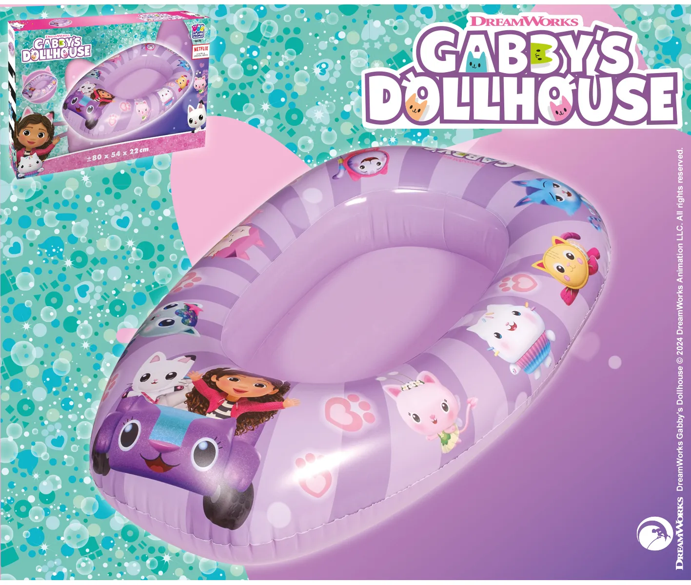 Happy People 16176 Kinderboot Gabby's Dollhouse 80x54x22cm