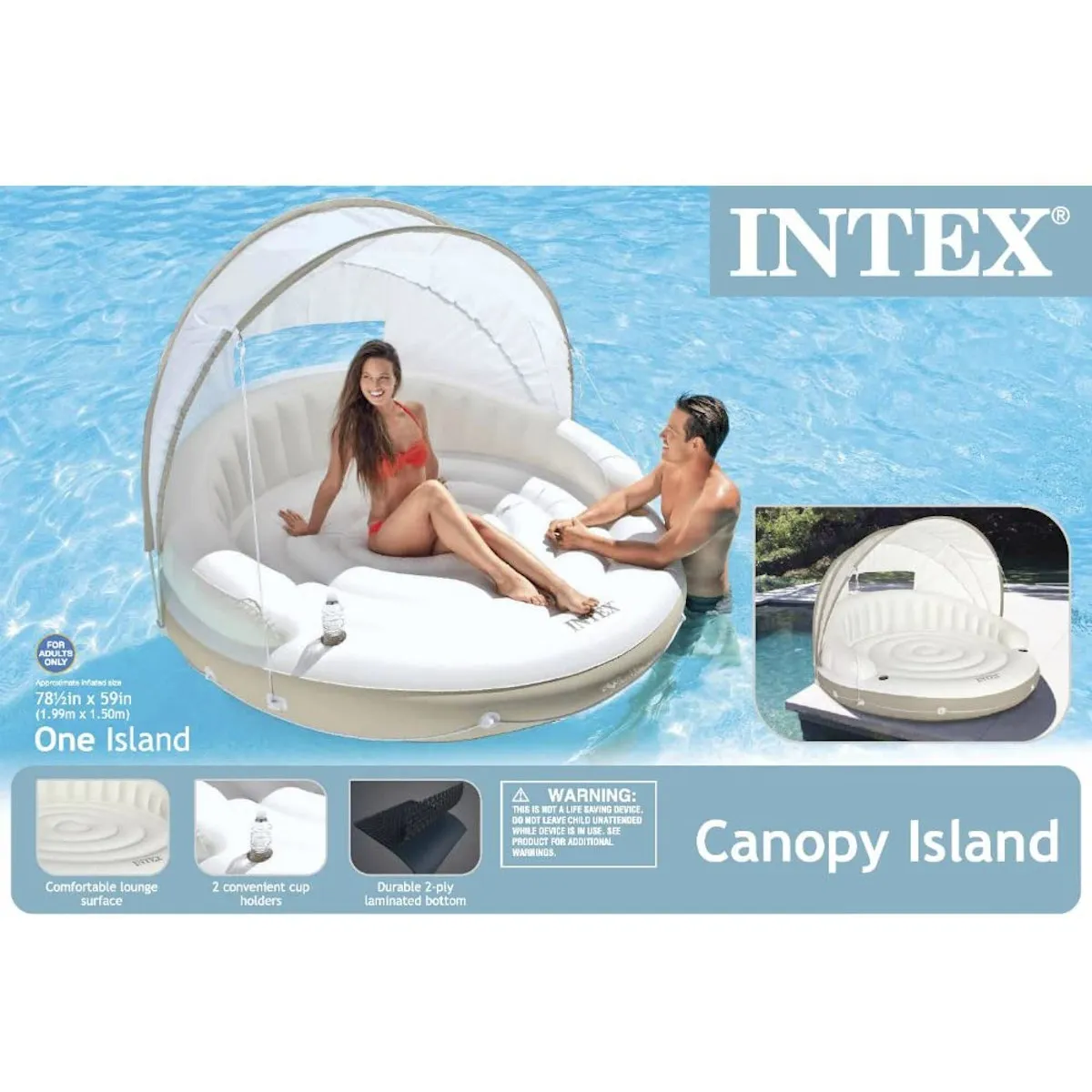 Intex Badeinsel - Canopy Island 199x150cm