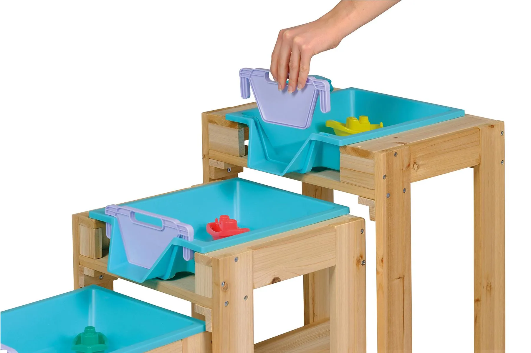 Happy People - Wasser-Spieltisch 3er Set - mit Schleusenfunktion