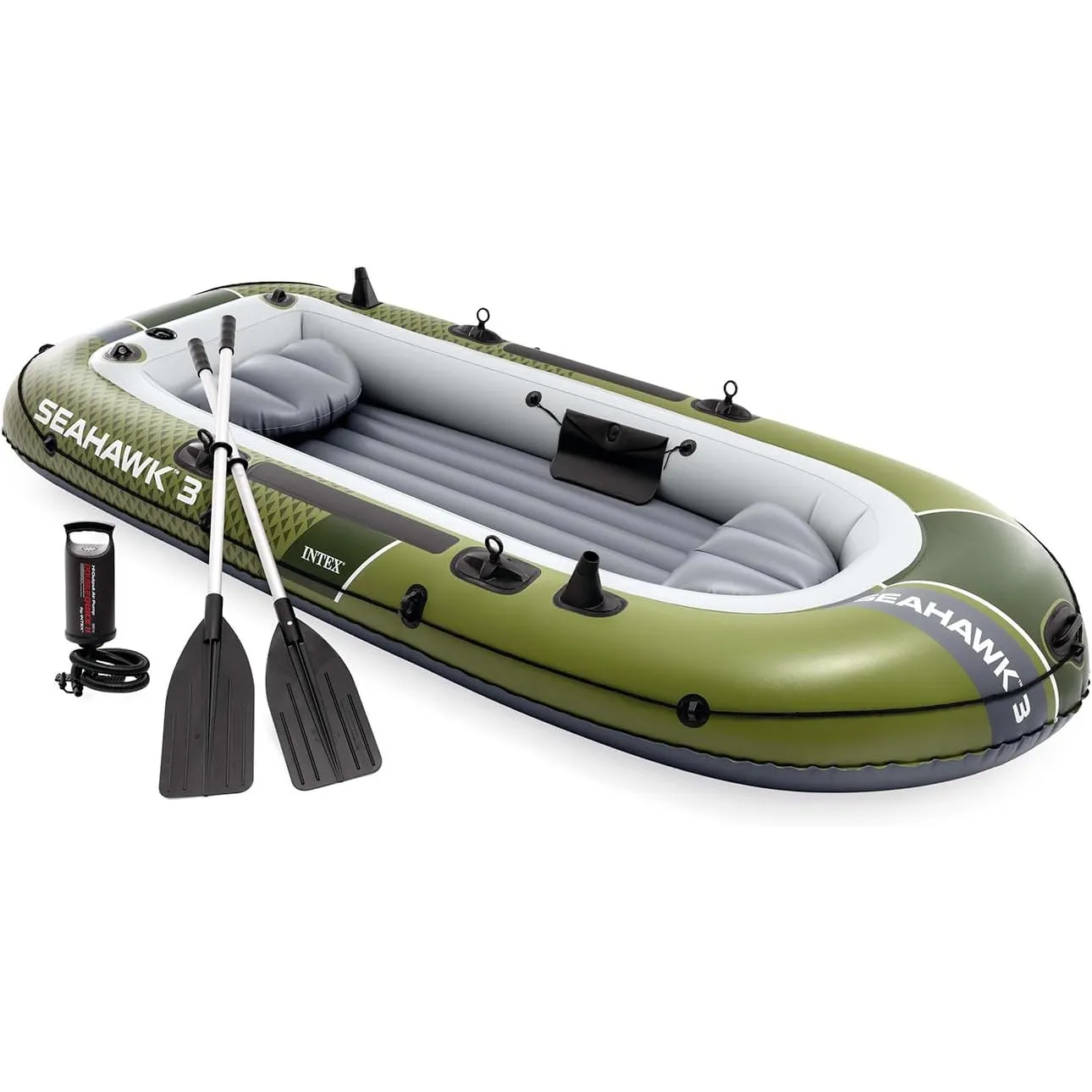 Intex Schlauchboot Seahawk 3 Set inkl. Pumpe und Alu-Paddeln 295x137x43cm