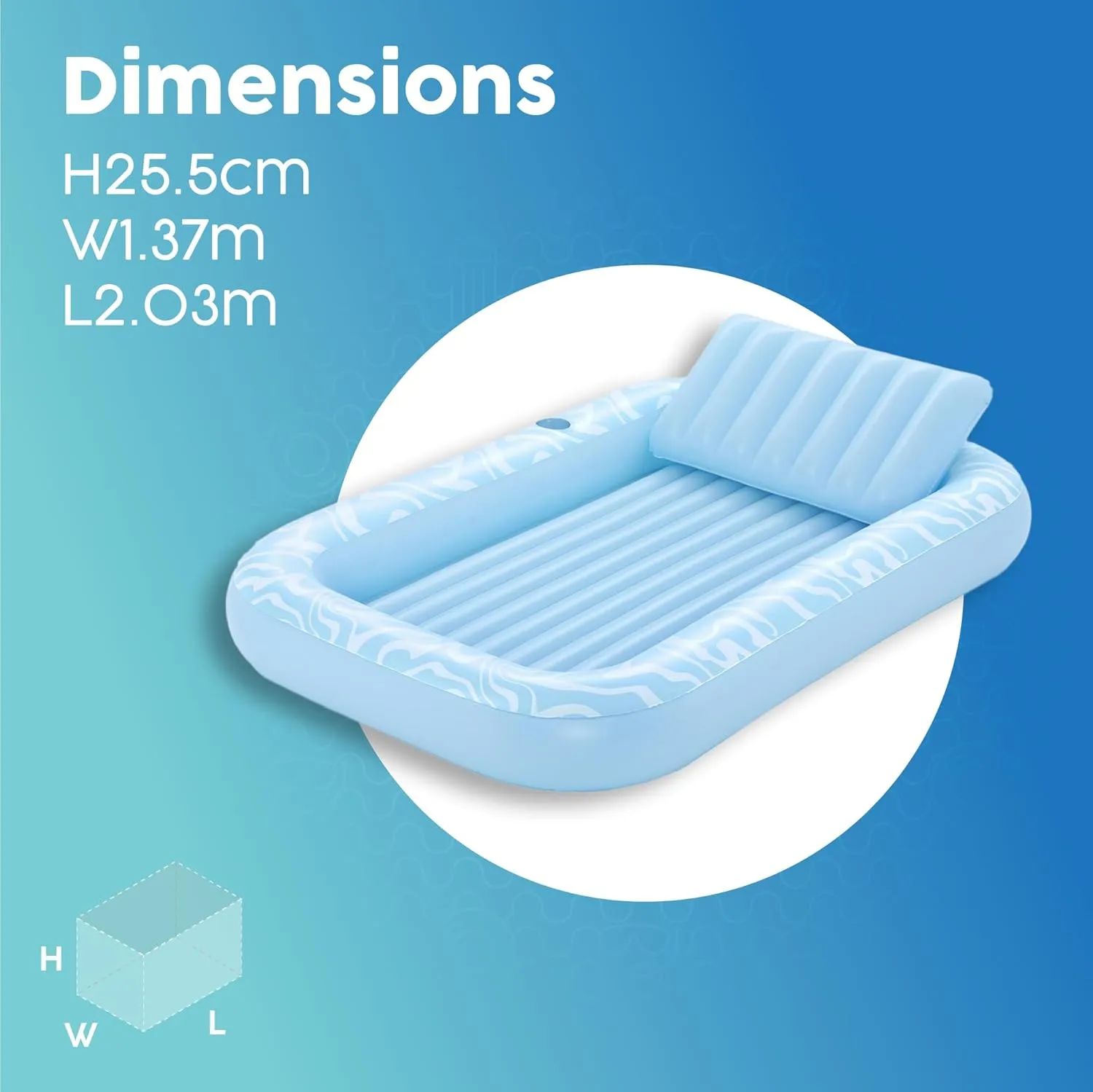 Bestway Aufblasbare Sonnenliege 203x137x25,5cm