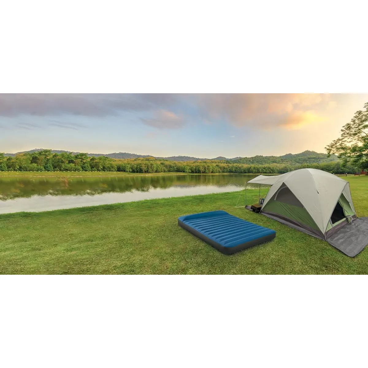 Intex Luftbett - Queen Dura-Beam Truaire inkl. USB-Luftpumpe 152x203x22