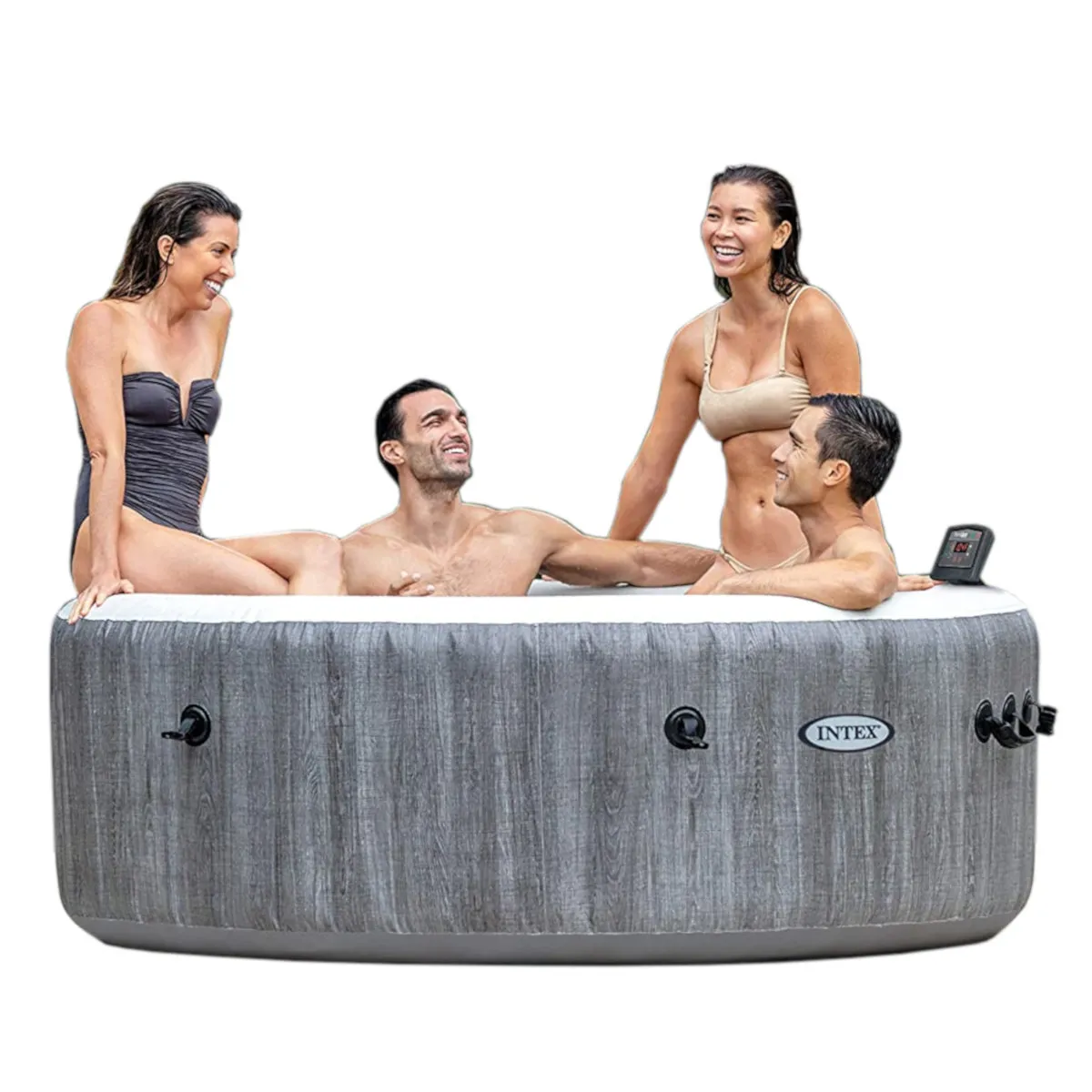 Intex Pool PureSPA Bubble "Greywood Deluxe" Whirlpool 196/145cm x 71cm