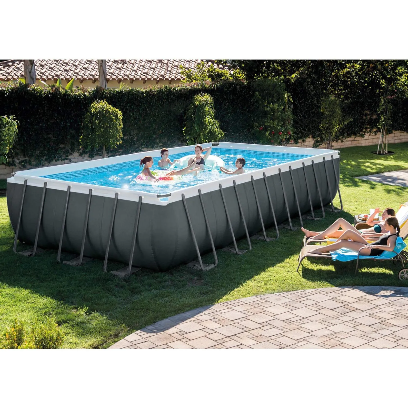 Intex 26364GN Ultra XTR Frame Pool mit Sandfilterpumpe 732x366x132cm
