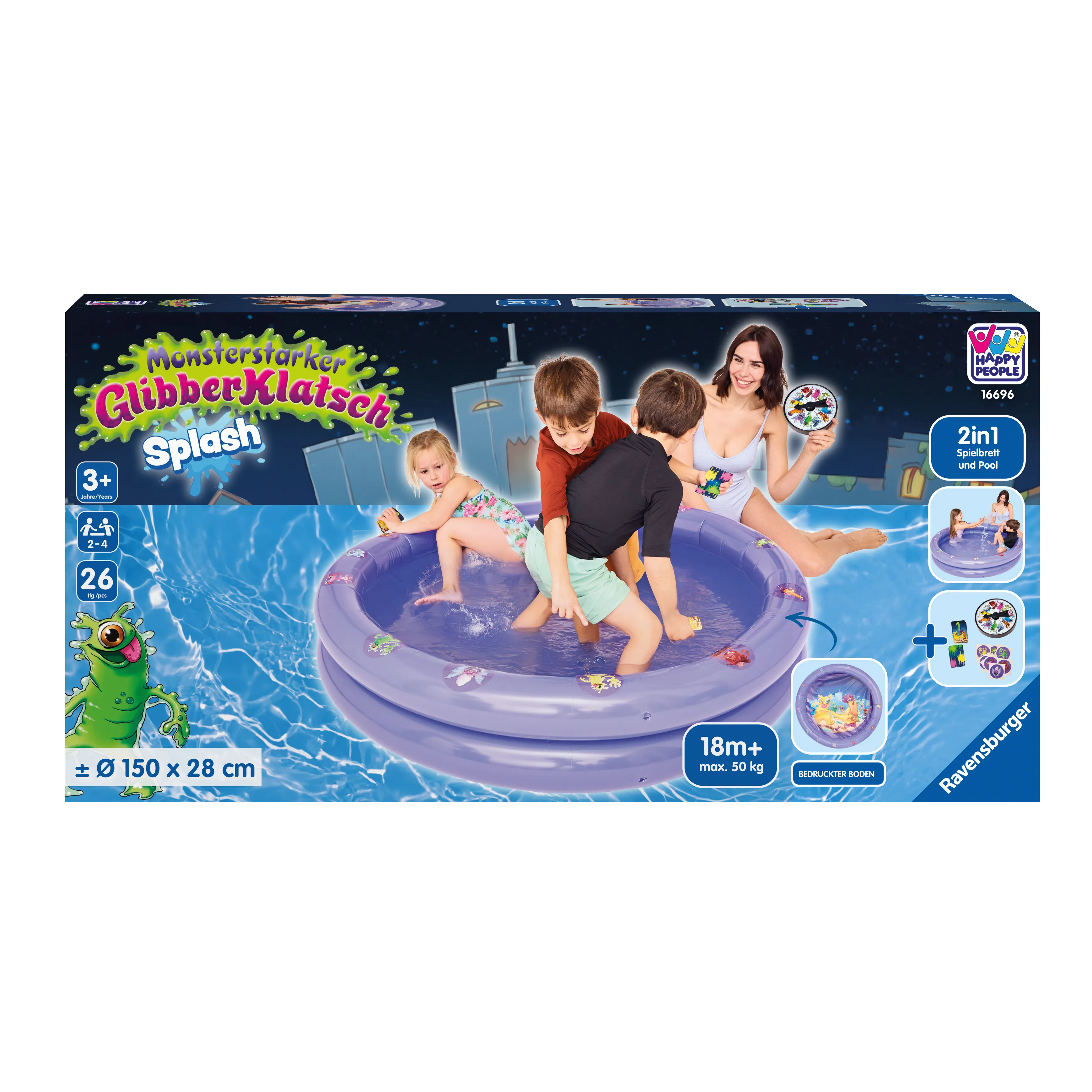 Happy People 16696 Planschbecken Ravensburger Monsterstarker Glibberklatsch 150x28cm