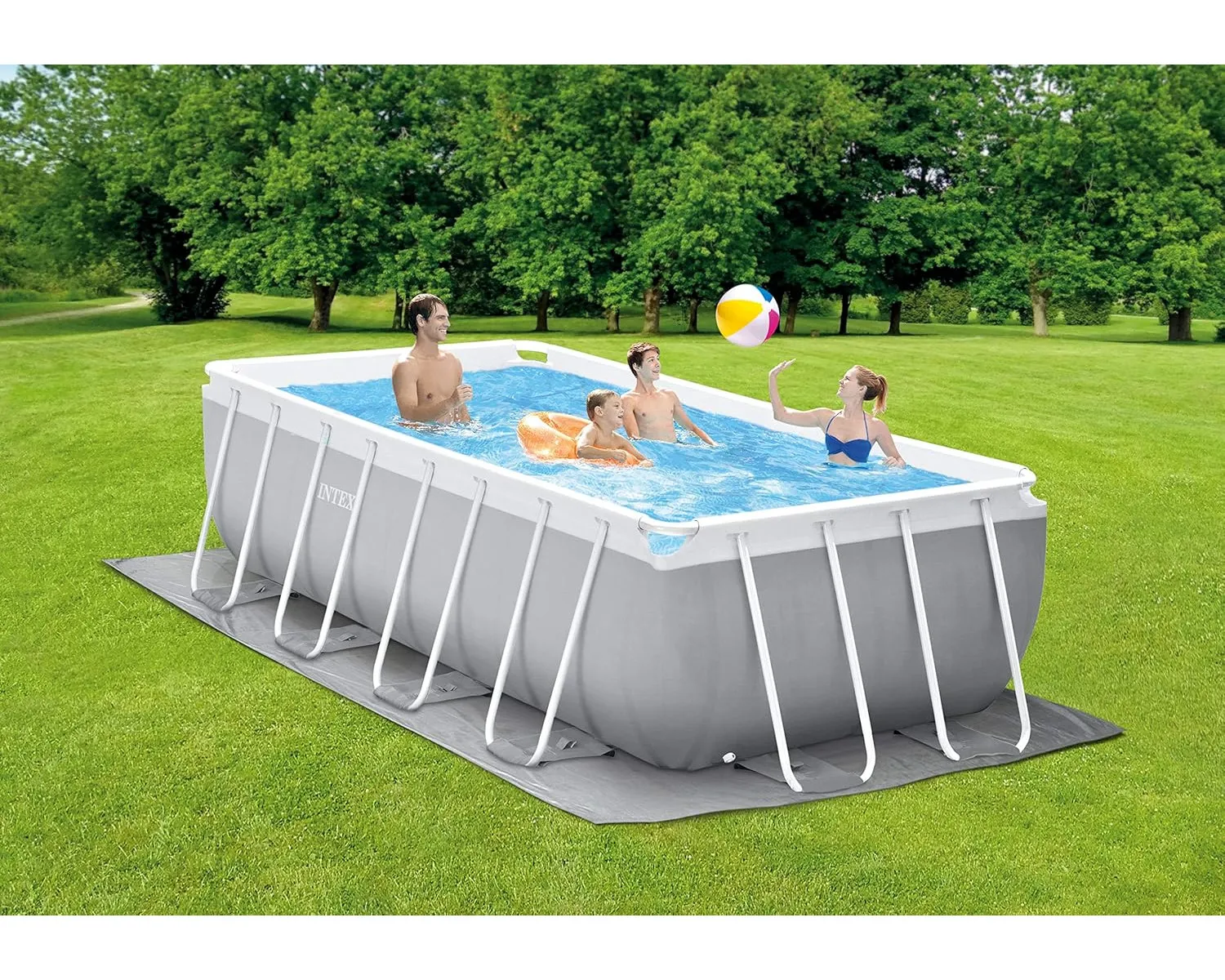 INTEX 26790GN Prism Frame Rectangular Pool-Set 400x200x122cm