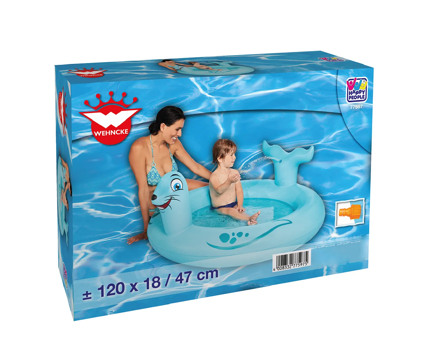 Happy People Planschbecken Seelöwe, mit Sprühfunktion, 122x18x47cm