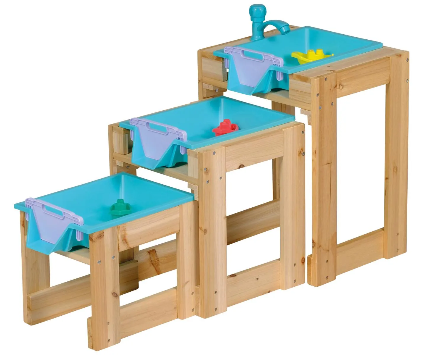Happy People - Wasser-Spieltisch 3er Set - mit Schleusenfunktion