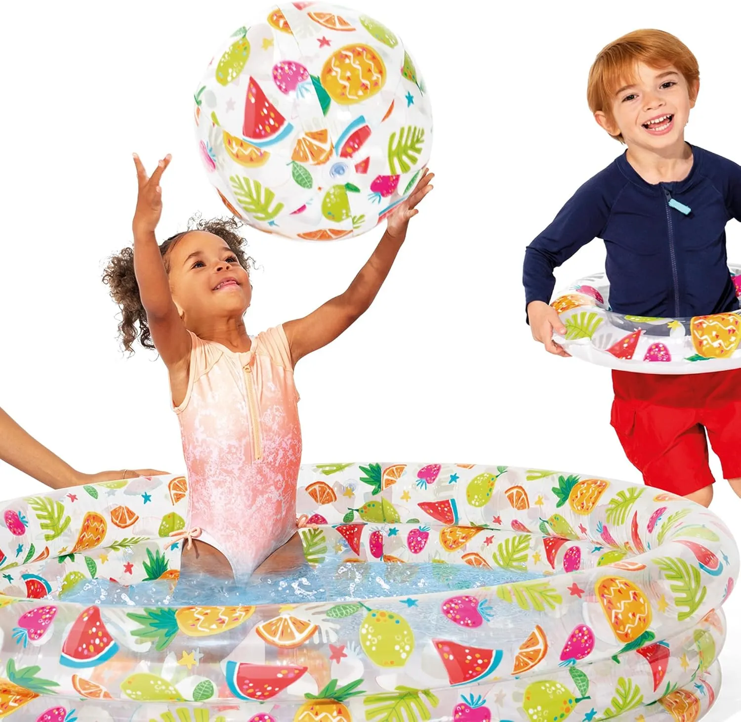 INTEX 3er Pool-Set - Planschbecken, Wasserball, Schwimmring