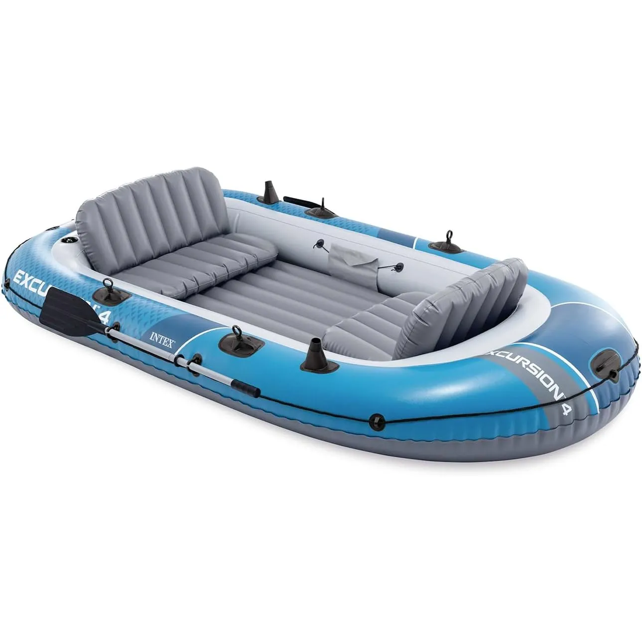 Intex Schlauchboot Excursion 4 Set inkl. Pumpe und Alu-Paddeln 315x165x43cm