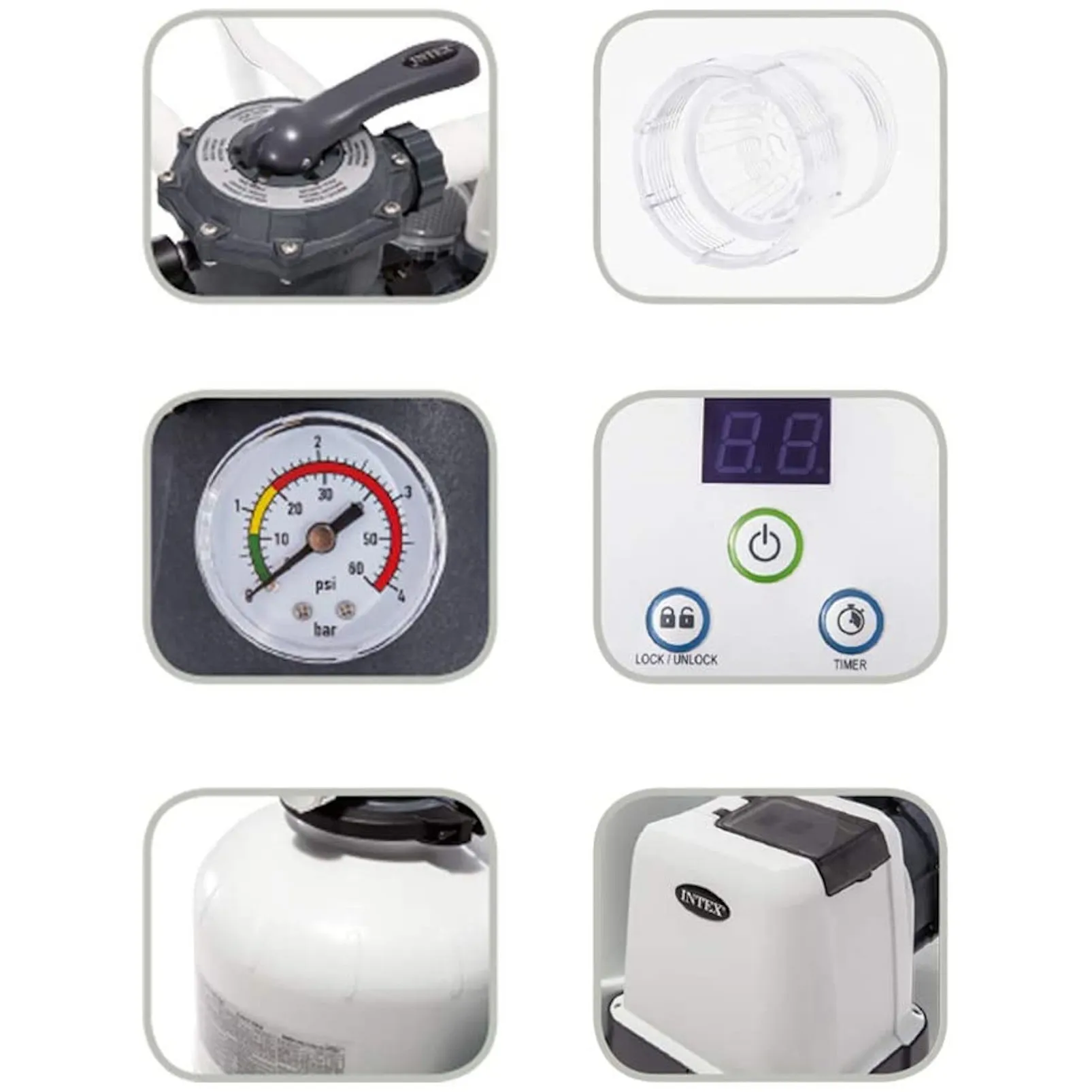 Intex RCD Sandfilterpumpe SX1500 4,5m³l/hr, bis 20m³ Pool