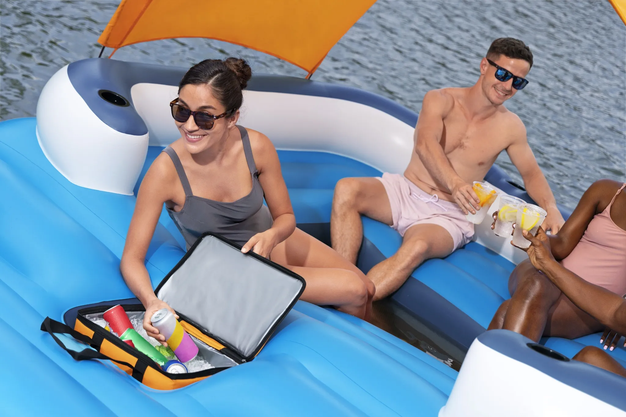 Bestway® Badeinsel Hydro Force® Tropical Breeze 389x274cm, 6-Personen